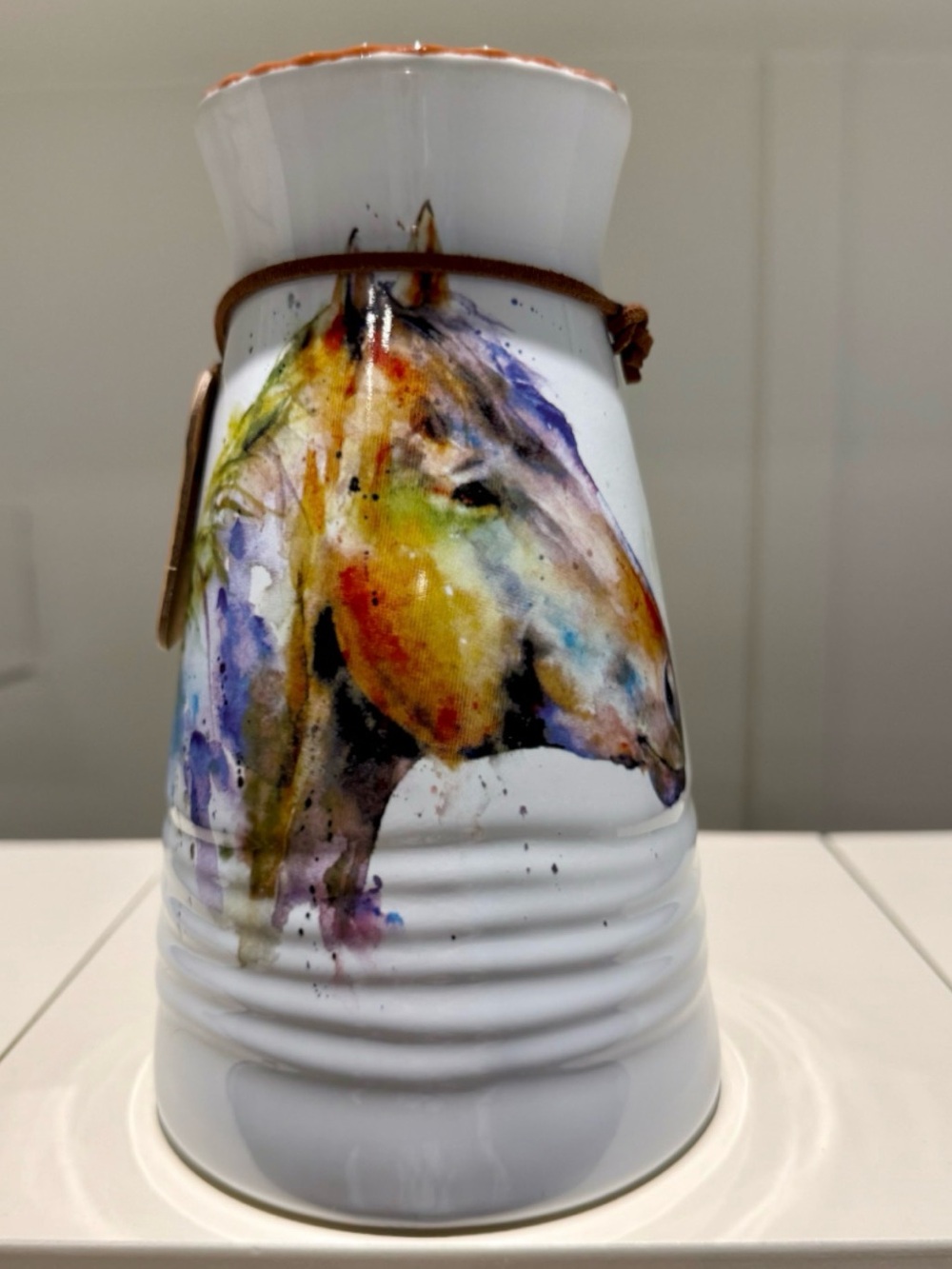 DEMDACO DEAN CROUSER GOOD LOOKIN HORSE VASE NWT